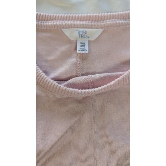 Womens Time & True XXL (2X) Pink Sweater Sweat Shirt Long Sleeves Crew Neck NWT - Picture 4 of 12